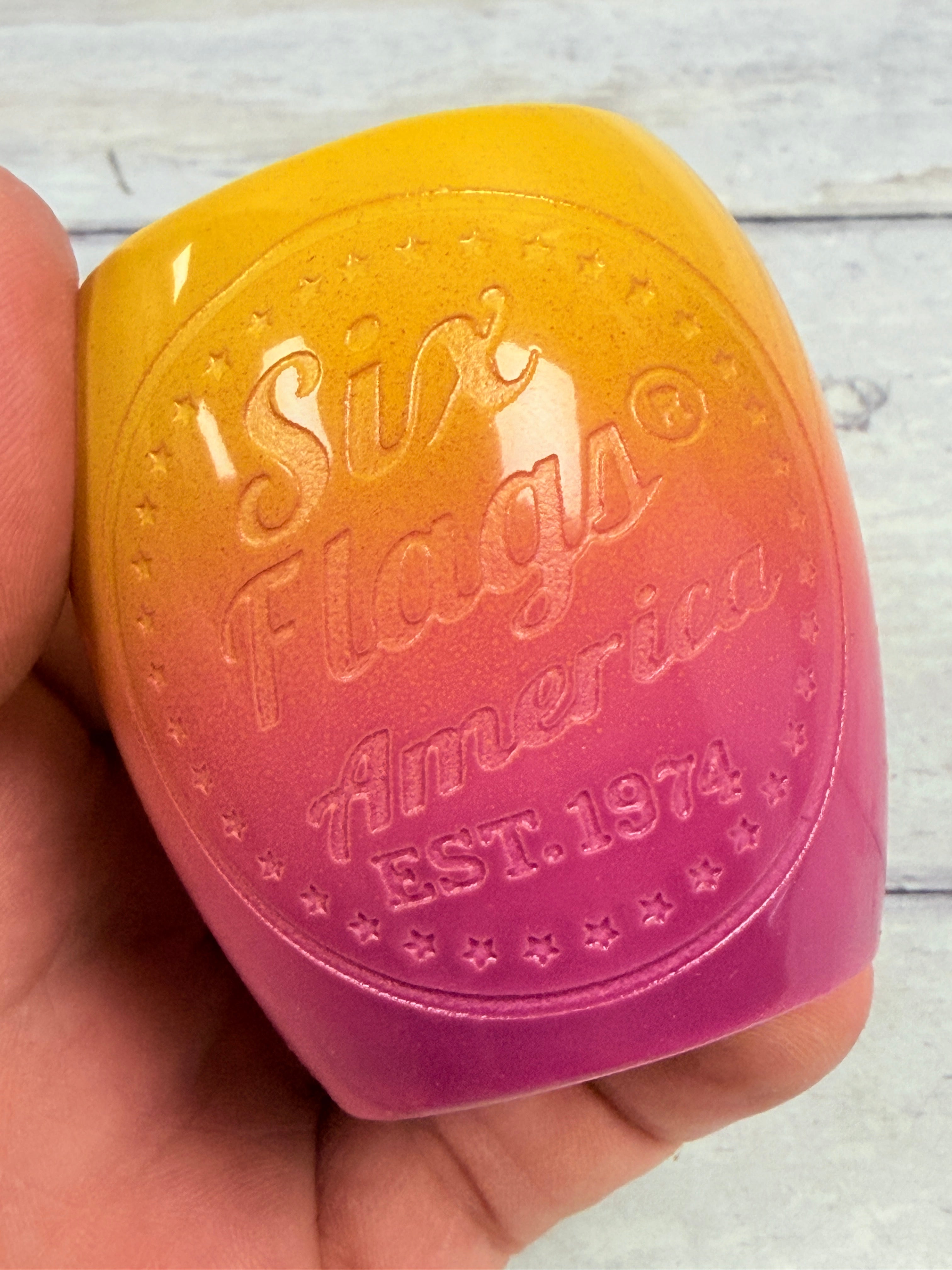 Six Flags America Ceramic Shot Glass - Two Color Ombré