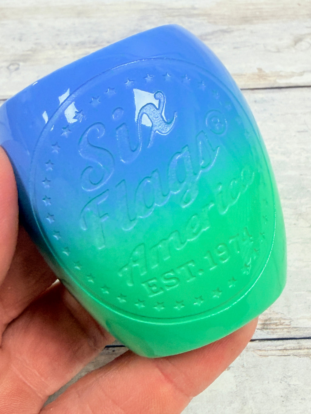 Six Flags America Ceramic Shot Glass - Two Color Ombré