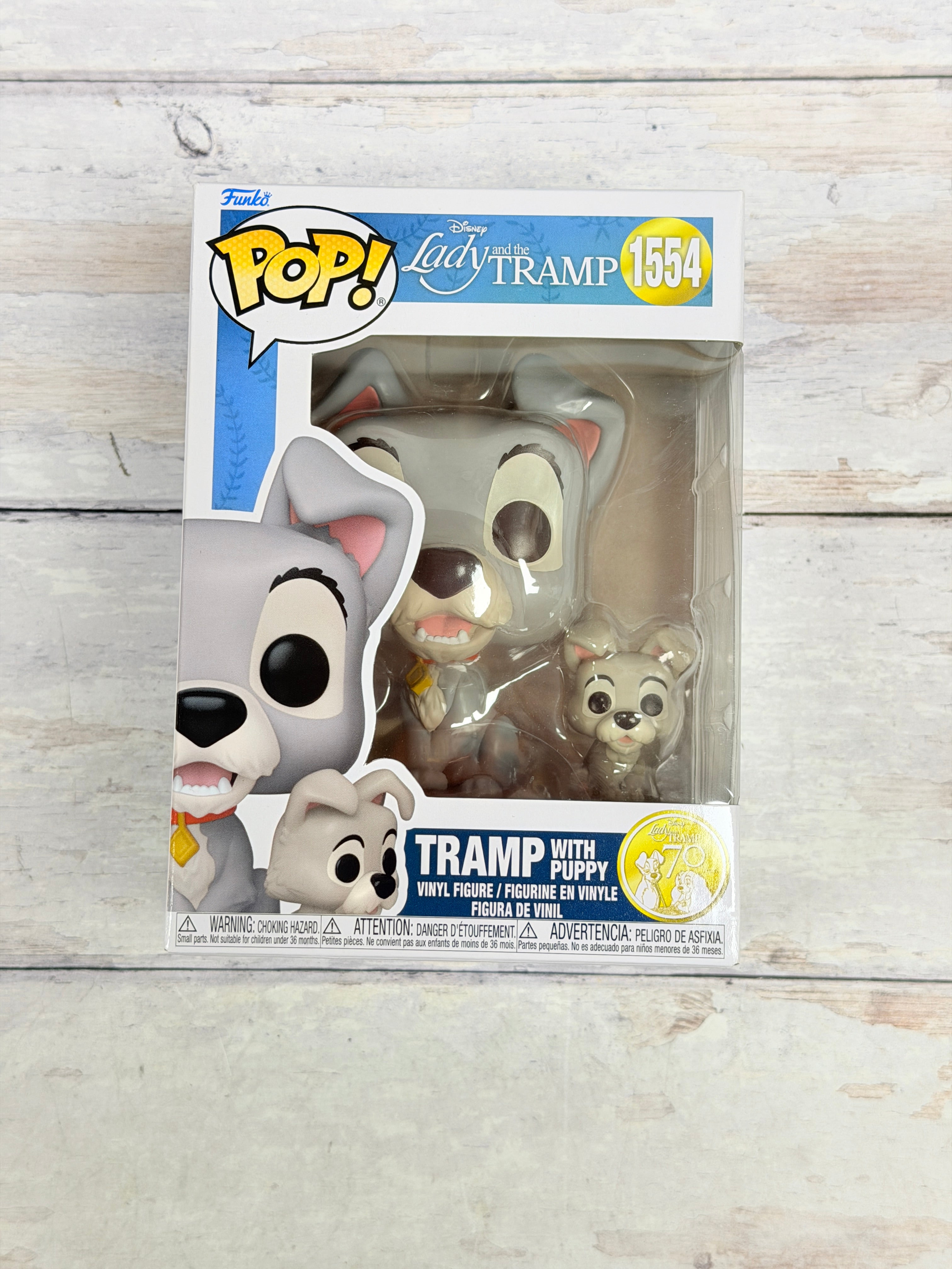 Funko Pop! Disney Lady and the Tramp – Tramp with Puppy #1554 70th Anniversary
