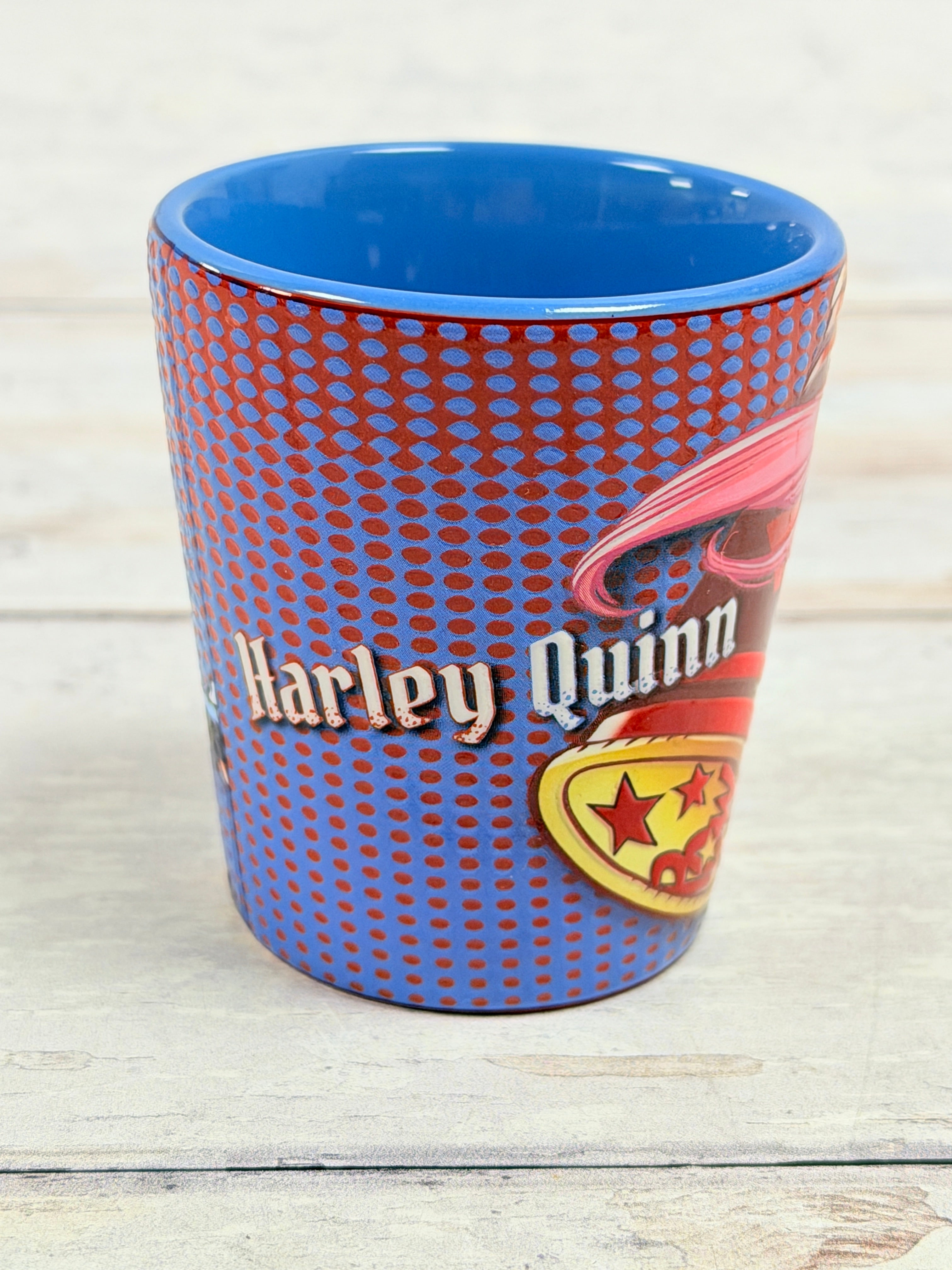 Harley Quinn Ceramic Shot Glass from Six Flags