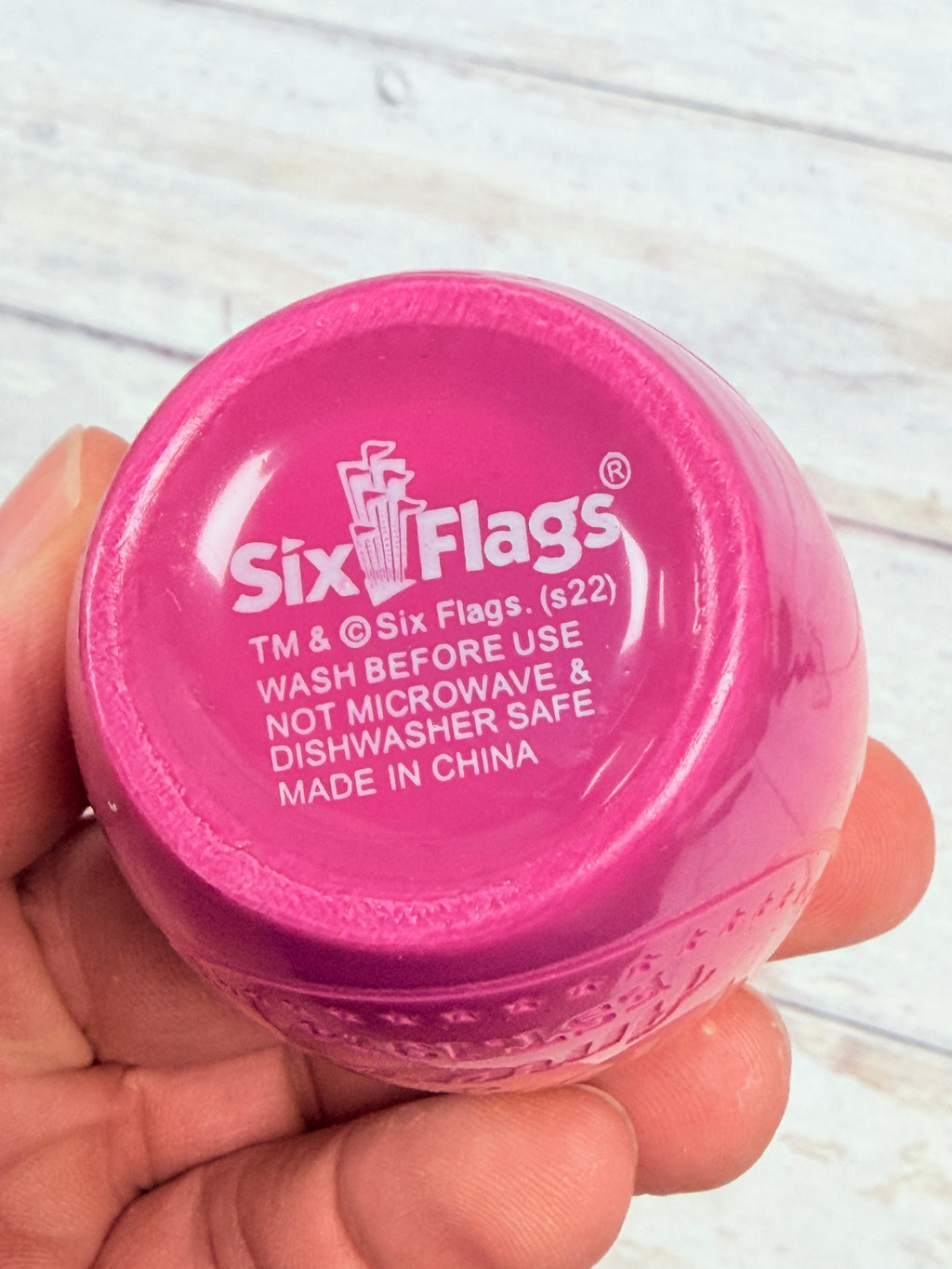 Six Flags America Ceramic Shot Glass - Two Color Ombré