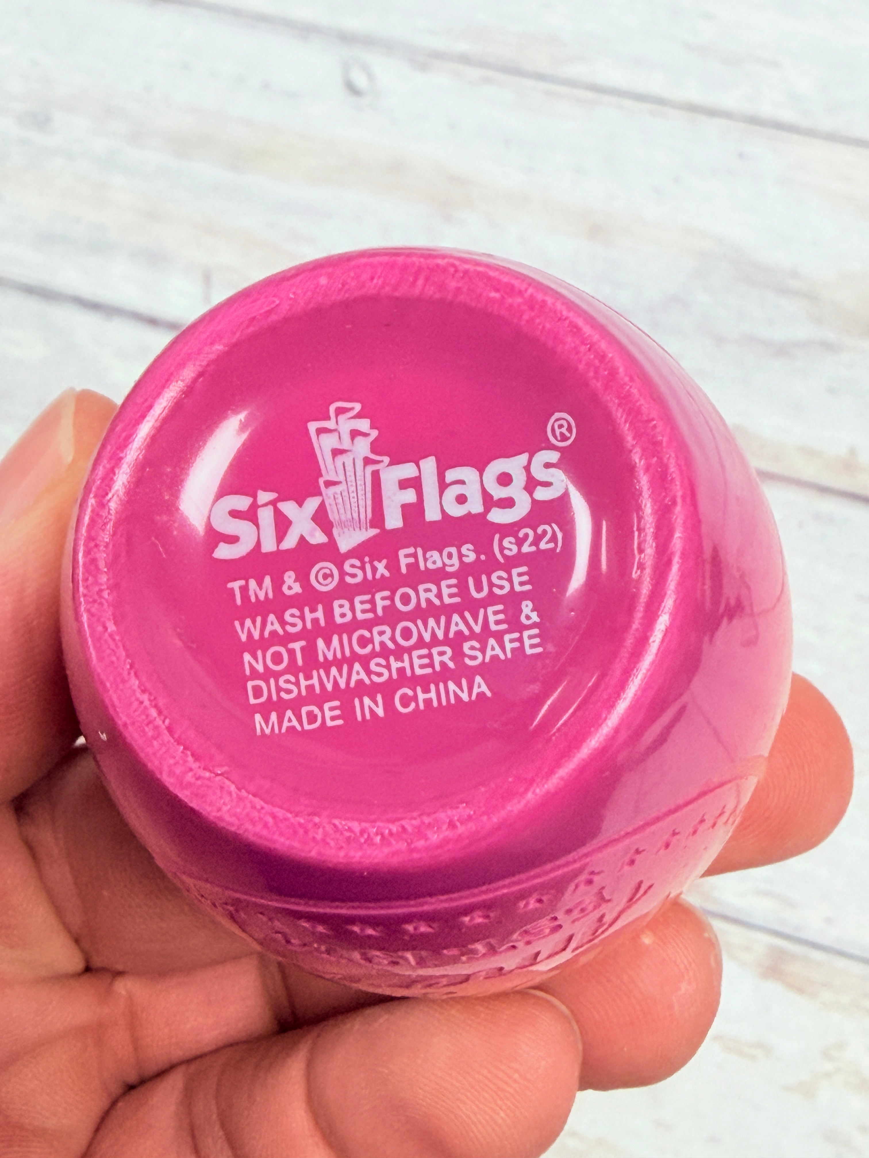 Six Flags America Ceramic Shot Glass - Two Color Ombré
