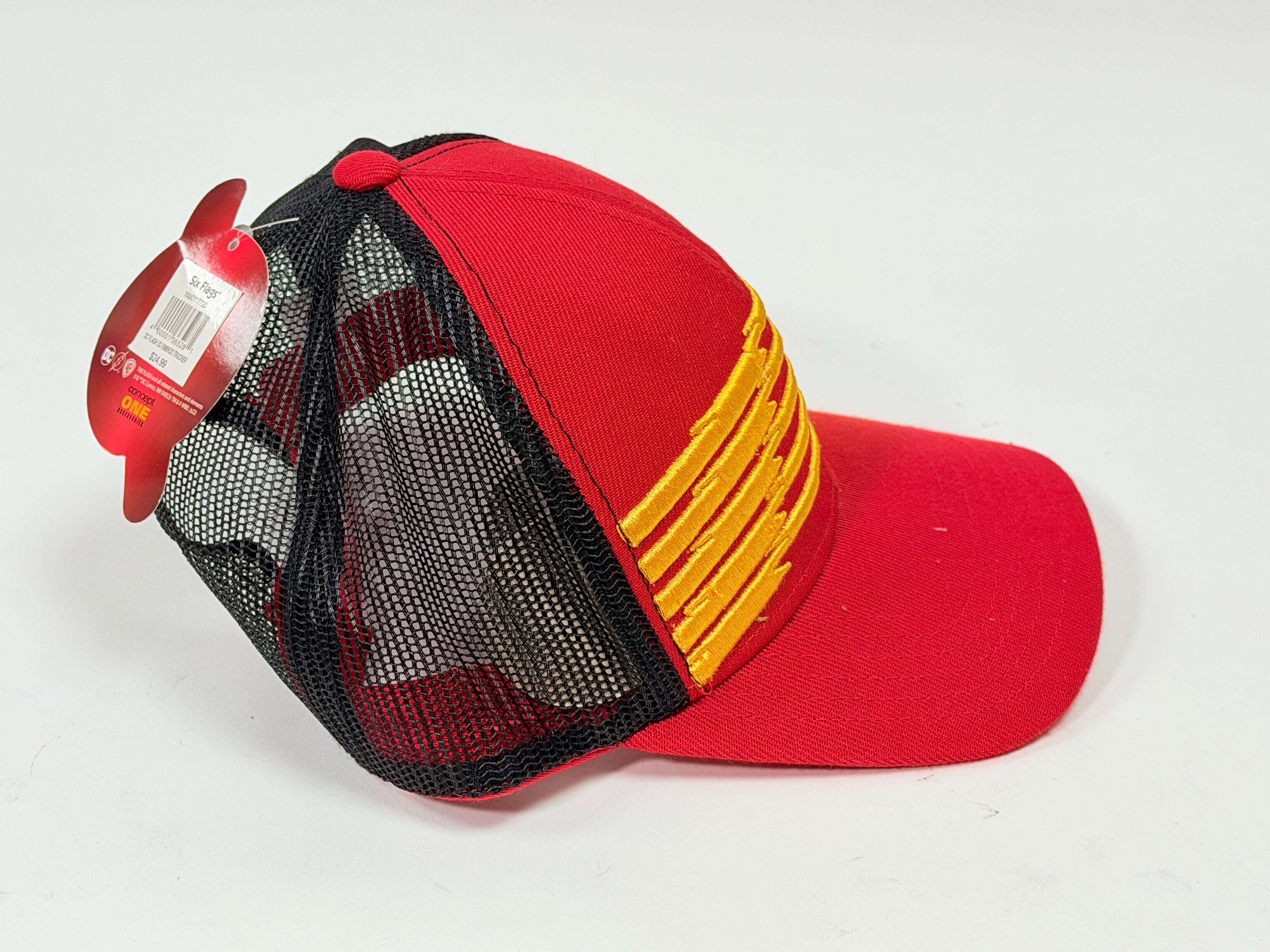 Six Flags The Flash Trucker Snap-Back Hat