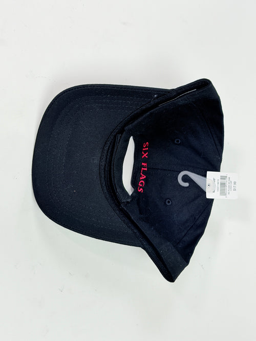 Six Flags Black The Flash Velcro-Back Hat