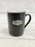 Six Flags America Black Coffee Mug with Metal Plaque
