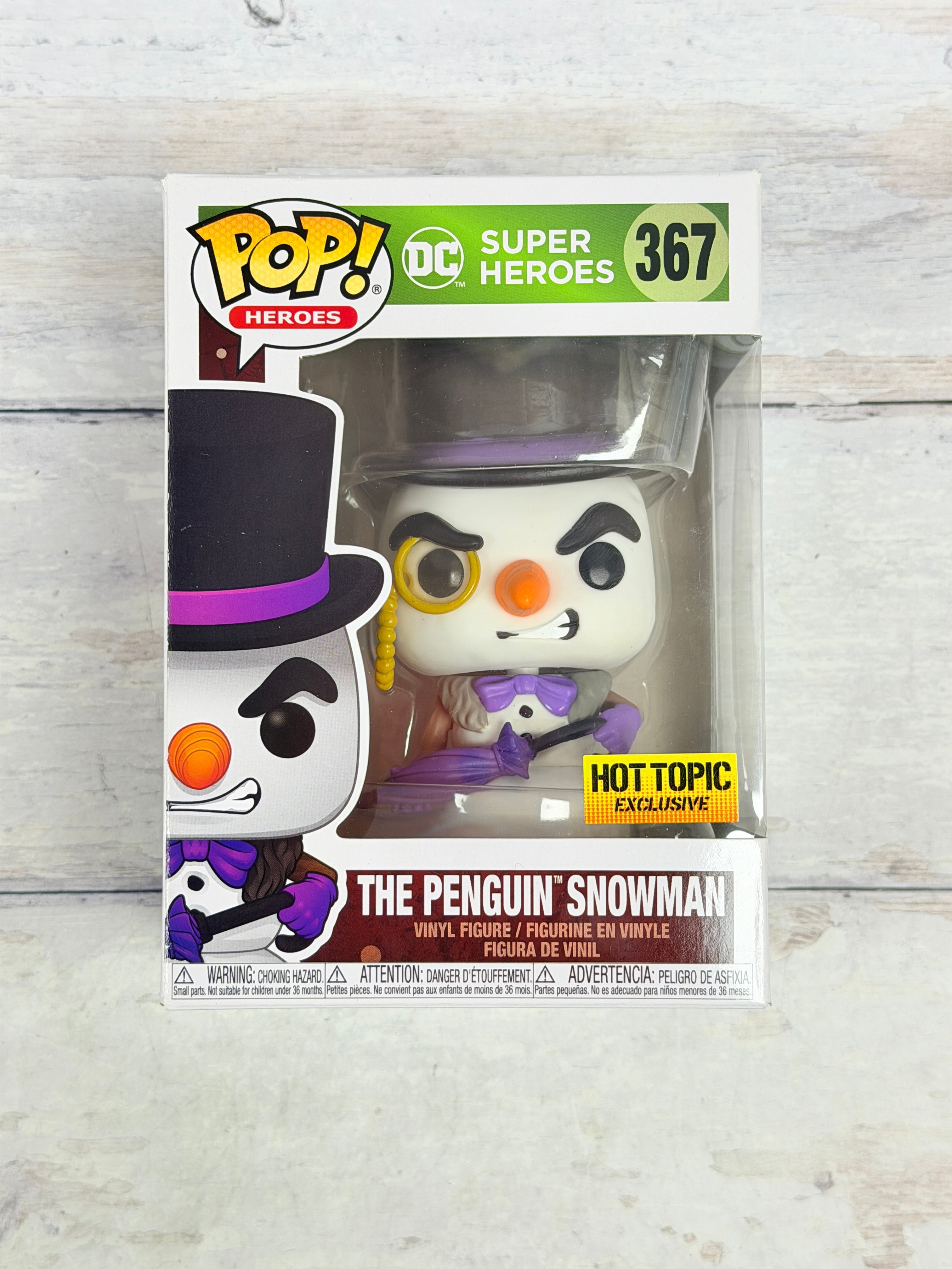 Funko Pop! DC Super Heroes The Penguin Snowman #367 Hot Topic Exclusive