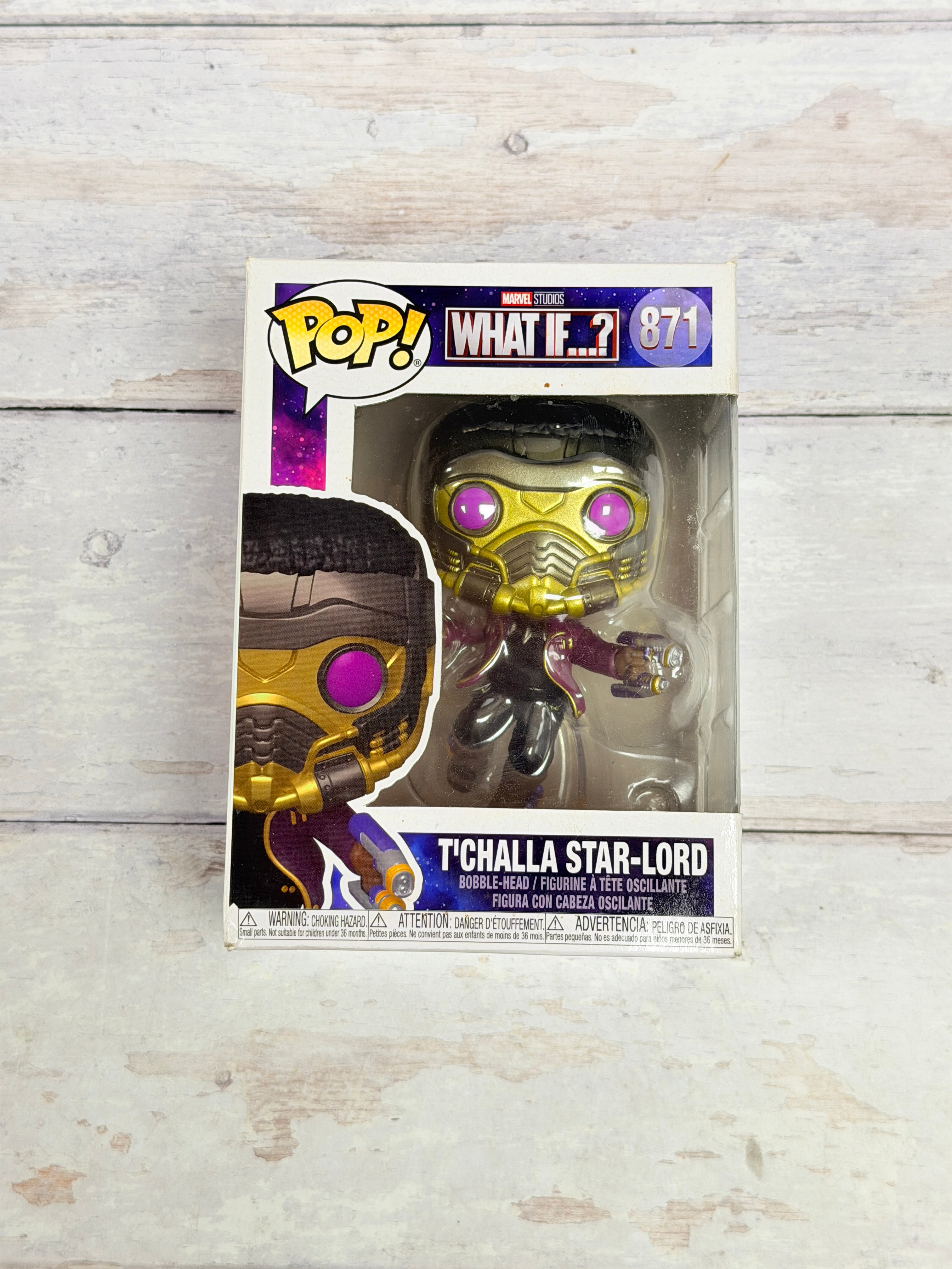 Funko Pop! Marvel T’Challa Star-Lord #871 What If...? Bobble-Head