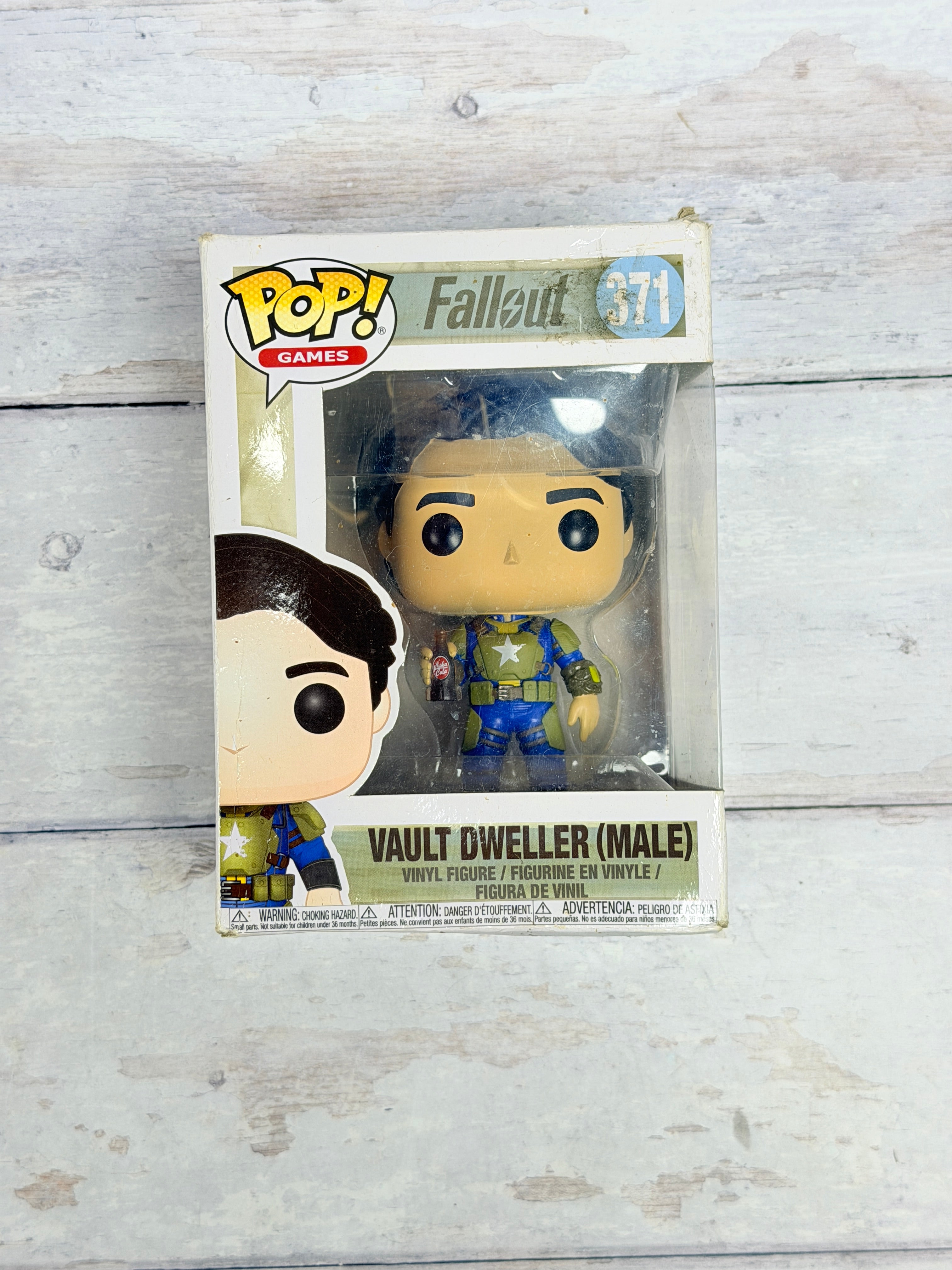 Funko Pop! Fallout Vault Dweller Male #371 with Nuka-Cola Damaged Box