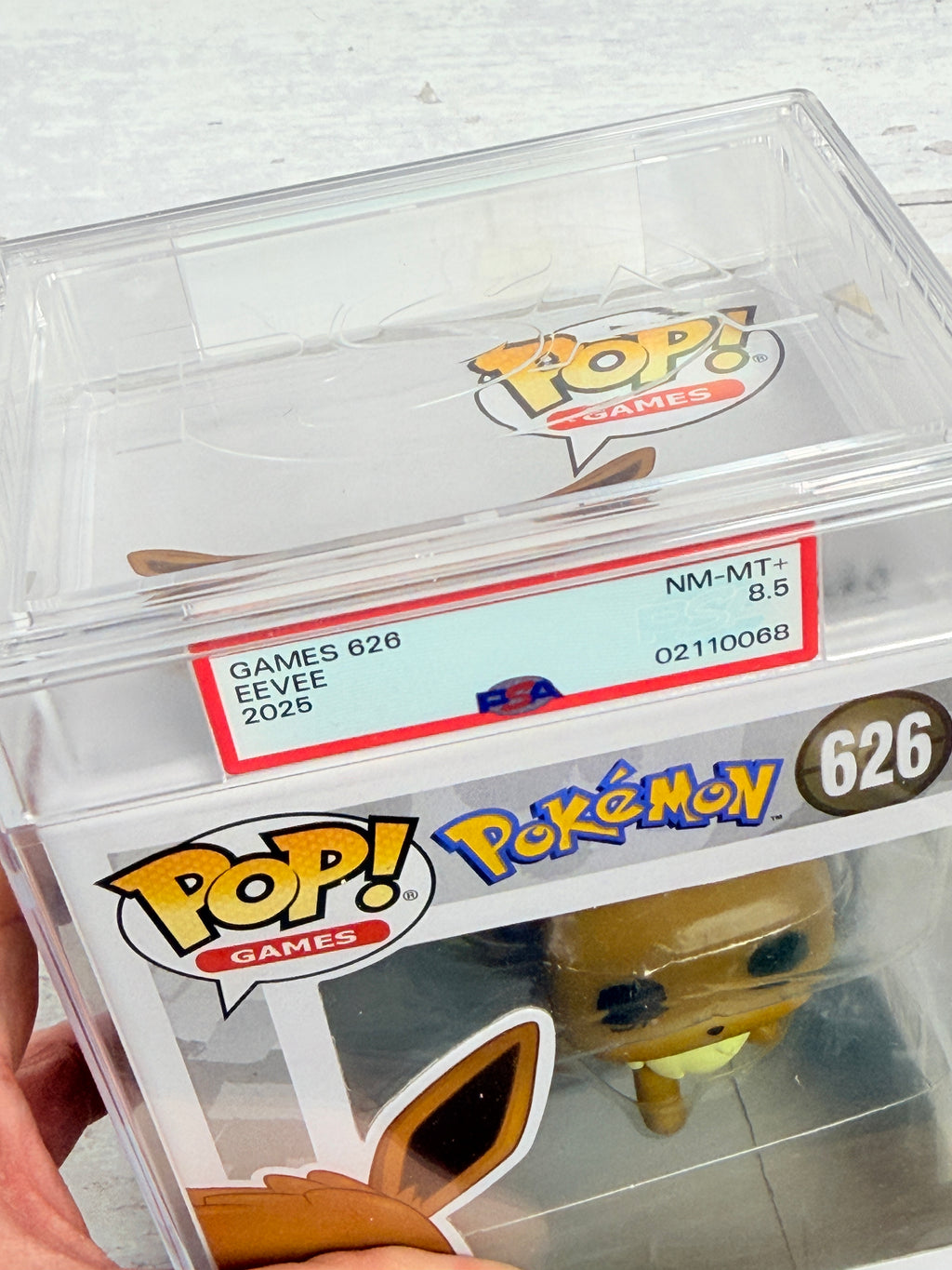 PSA 8.5 Funko Pop! Pokémon Eevee #626 Graded Vinyl Figure